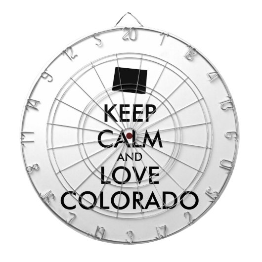 Anpassbare BEHALTEN CALM und LIEBE COLORADO Dartscheibe (vorne)
