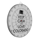 Anpassbare BEHALTEN CALM und LIEBE COLORADO Dartscheibe (Vorderseite Links)