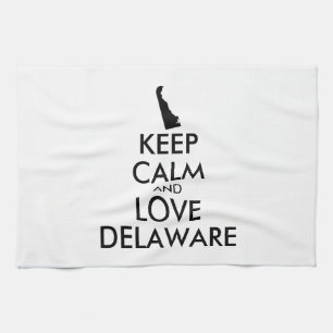 Anpassbare BEHALTEN CALM- und LIEBE-DELAWARE Geschirrtuch