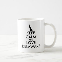 Anpassbare BEHALTEN CALM- und LIEBE-DELAWARE Kaffeetasse