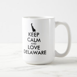 Anpassbare BEHALTEN CALM- und LIEBE-DELAWARE Kaffeetasse