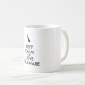 Anpassbare BEHALTEN CALM- und LIEBE-DELAWARE Kaffeetasse (VorderseiteRechts)