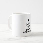 Anpassbare BEHALTEN CALM- und LIEBE-DELAWARE Kaffeetasse (Vorderseite Links)
