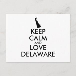 Anpassbare BEHALTEN CALM- und LIEBE-DELAWARE Postkarte