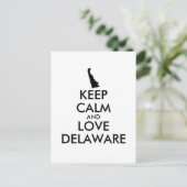 Anpassbare BEHALTEN CALM- und LIEBE-DELAWARE Postkarte (Stehend Vorderseite)