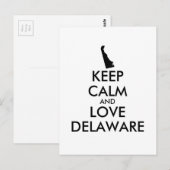 Anpassbare BEHALTEN CALM- und LIEBE-DELAWARE Postkarte (Vorne/Hinten)