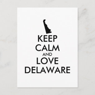 Anpassbare BEHALTEN CALM- und LIEBE-DELAWARE Postkarte