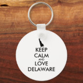 Anpassbare BEHALTEN CALM- und LIEBE-DELAWARE Schlüsselanhänger (Vorderseite)