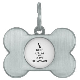Anpassbare BEHALTEN CALM- und LIEBE-DELAWARE Tiermarke
