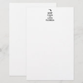 Anpassbare BEHALTEN CALM und LIEBE FLORIDA Briefpapier (Vorne/Hinten)