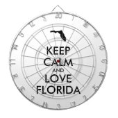 Anpassbare BEHALTEN CALM und LIEBE FLORIDA Dartscheibe (vorne)