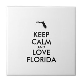 Anpassbare BEHALTEN CALM und LIEBE FLORIDA Fliese