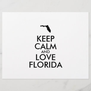 Anpassbare BEHALTEN CALM und LIEBE FLORIDA Flyer