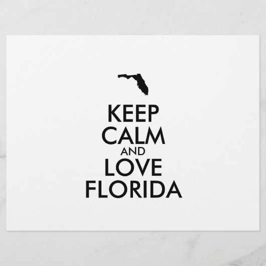 Anpassbare BEHALTEN CALM und LIEBE FLORIDA Flyer (Vorne)