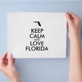 Anpassbare BEHALTEN CALM und LIEBE FLORIDA Flyer (Hand)
