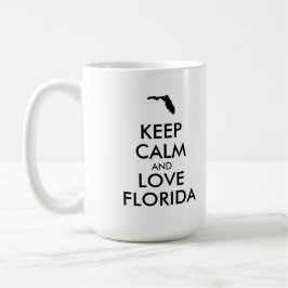 Anpassbare BEHALTEN CALM und LIEBE FLORIDA Kaffeetasse