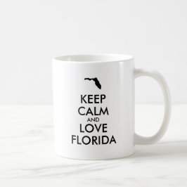 Anpassbare BEHALTEN CALM und LIEBE FLORIDA Kaffeetasse