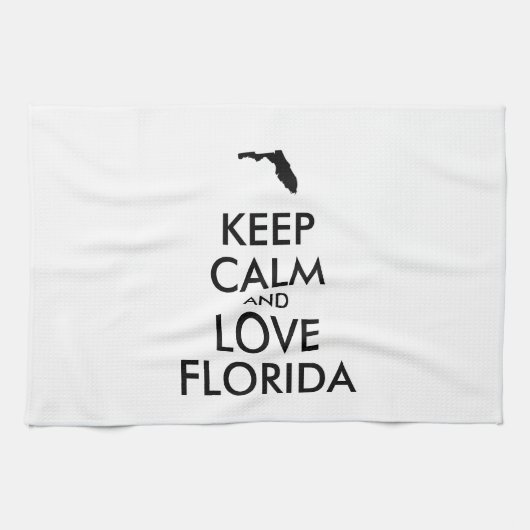 Anpassbare BEHALTEN CALM und LIEBE FLORIDA Küchentuch (Horizontal)