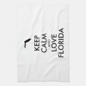 Anpassbare BEHALTEN CALM und LIEBE FLORIDA Küchentuch (Vertikal)