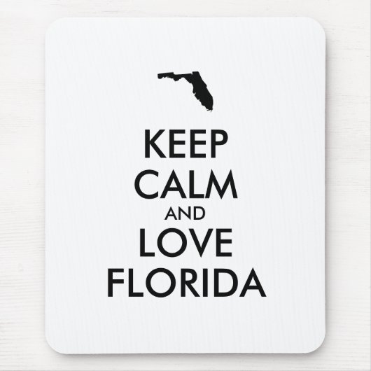 Anpassbare BEHALTEN CALM und LIEBE FLORIDA Mousepad (Vorne)