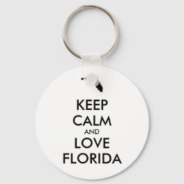 Anpassbare BEHALTEN CALM und LIEBE FLORIDA Schlüsselanhänger