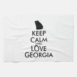 Anpassbare BEHALTEN CALM und LIEBE GEORGIEN Geschirrtuch