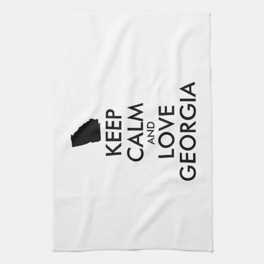 Anpassbare BEHALTEN CALM und LIEBE GEORGIEN Geschirrtuch (Vertikal)