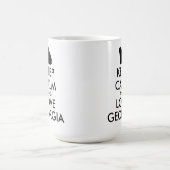 Anpassbare BEHALTEN CALM und LIEBE GEORGIEN Kaffeetasse (Mittel)