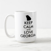 Anpassbare BEHALTEN CALM und LIEBE GEORGIEN Kaffeetasse (Links)