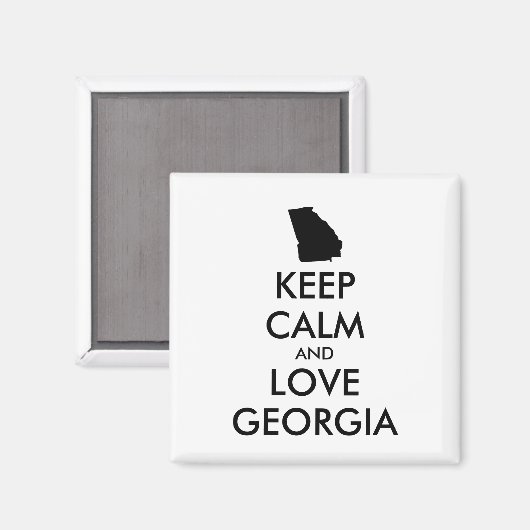 Anpassbare BEHALTEN CALM und LIEBE GEORGIEN Magnet (Vorderseite/Rückseite)
