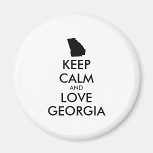 Anpassbare BEHALTEN CALM und LIEBE GEORGIEN Magnet