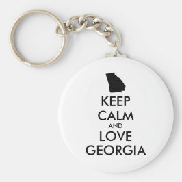 Anpassbare BEHALTEN CALM und LIEBE GEORGIEN Schlüsselanhänger