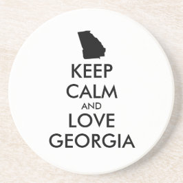 Anpassbare BEHALTEN CALM und LIEBE GEORGIEN Untersetzer