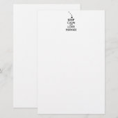 Anpassbare BEHALTEN CALM und LIEBE HAWAII Briefpapier (Vorne/Hinten)