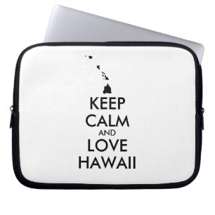 Anpassbare BEHALTEN CALM und LIEBE HAWAII Laptopschutzhülle