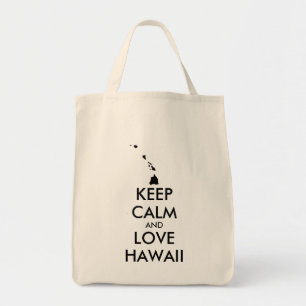 Anpassbare BEHALTEN CALM und LIEBE HAWAII Tragetasche