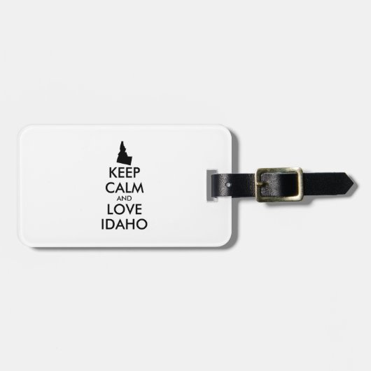 Anpassbare BEHALTEN CALM und LIEBE IDAHO Gepäckanhänger (Vorderseite horizontal)