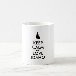 Anpassbare BEHALTEN CALM und LIEBE IDAHO Kaffeetasse