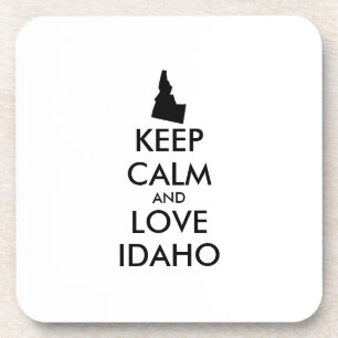 Anpassbare BEHALTEN CALM und LIEBE IDAHO Untersetzer
