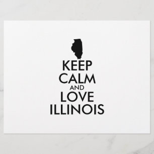Anpassbare BEHALTEN CALM und LIEBE ILLINOIS Flyer