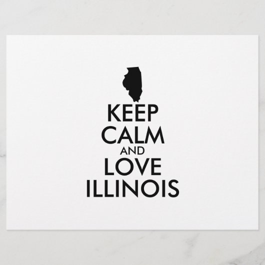 Anpassbare BEHALTEN CALM und LIEBE ILLINOIS Flyer (Vorne)