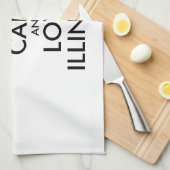 Anpassbare BEHALTEN CALM und LIEBE ILLINOIS Handtuch (Viertel Falte)