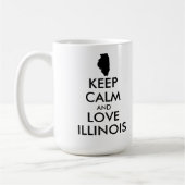 Anpassbare BEHALTEN CALM und LIEBE ILLINOIS Kaffeetasse (Links)