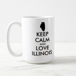Anpassbare BEHALTEN CALM und LIEBE ILLINOIS Kaffeetasse