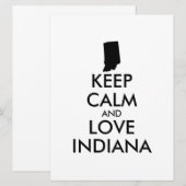 Anpassbare BEHALTEN CALM und LIEBE INDIANA (Vorne/Hinten)