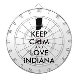 Anpassbare BEHALTEN CALM und LIEBE INDIANA Dartscheibe
