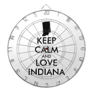 Anpassbare BEHALTEN CALM und LIEBE INDIANA Dartscheibe