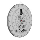 Anpassbare BEHALTEN CALM und LIEBE INDIANA Dartscheibe (Vorderseite Links)