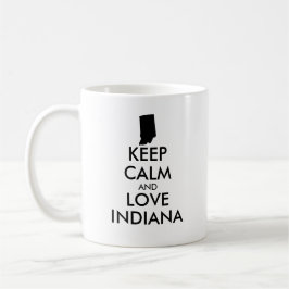Anpassbare BEHALTEN CALM und LIEBE INDIANA Kaffeetasse