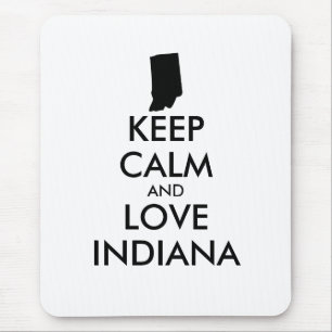 Anpassbare BEHALTEN CALM und LIEBE INDIANA Mousepad